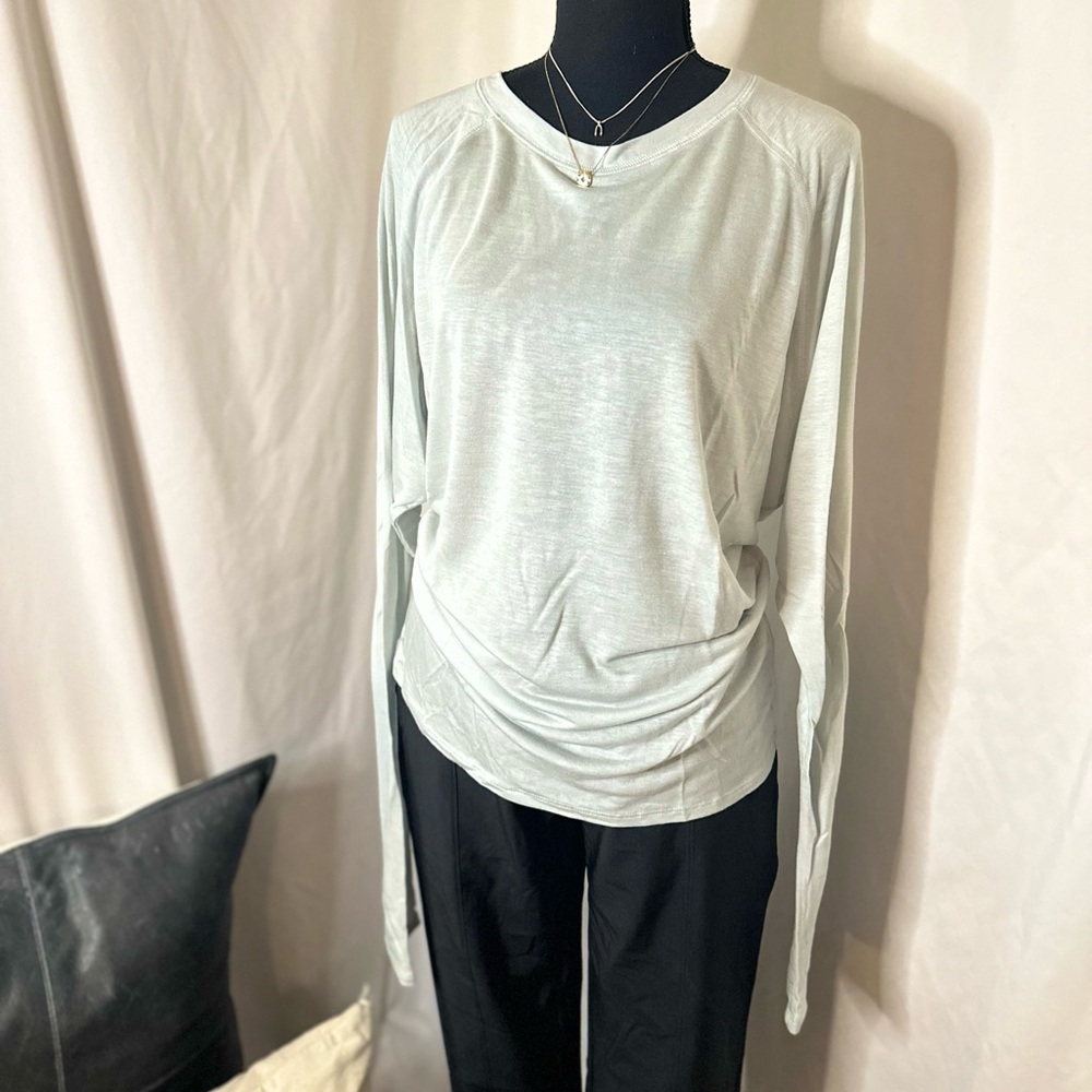 NWT‎ Mono B Semi Sheer Shirt - mint